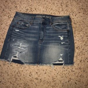 american eagle denim skirt